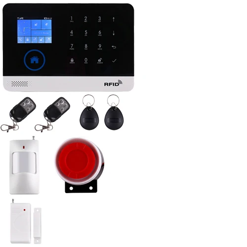 Option2 Беспроводная SIM GSM домашняя RFID Охранная ЖК-клавиатура с сенсорной клавиатурой wi-fi GSM сигнализация комплект датчиков английский, русский, испанский голос - Цвет: Option2