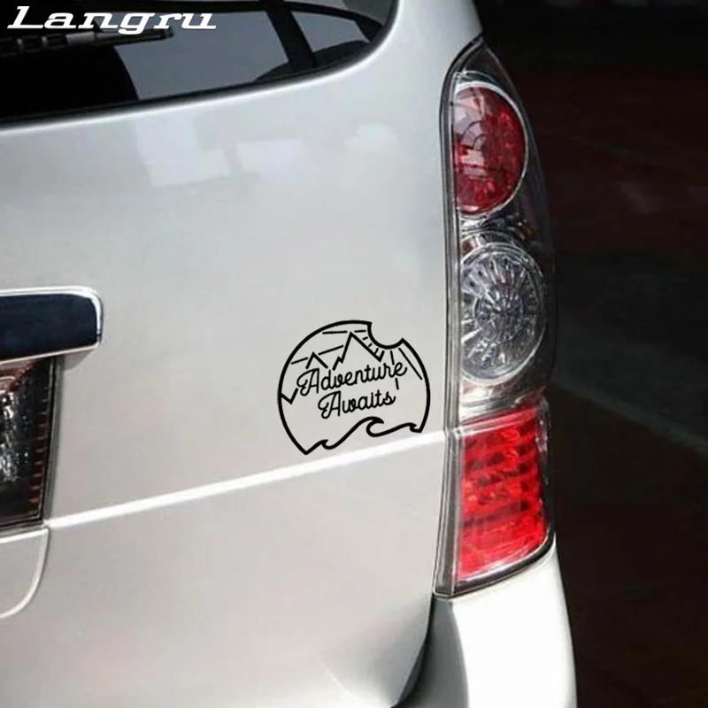 Langru Delicate Adventure ожидает горы необычная Виниловая наклейка для автомобиля Наклейка