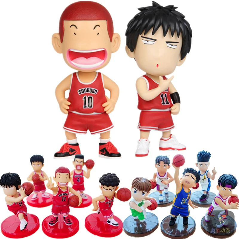 

SLAM DUNK Basketball Hanamichi Sakuragi and Kaede Rukawa Q Version Action Figure Ornaments Model Toys Boy Gifts