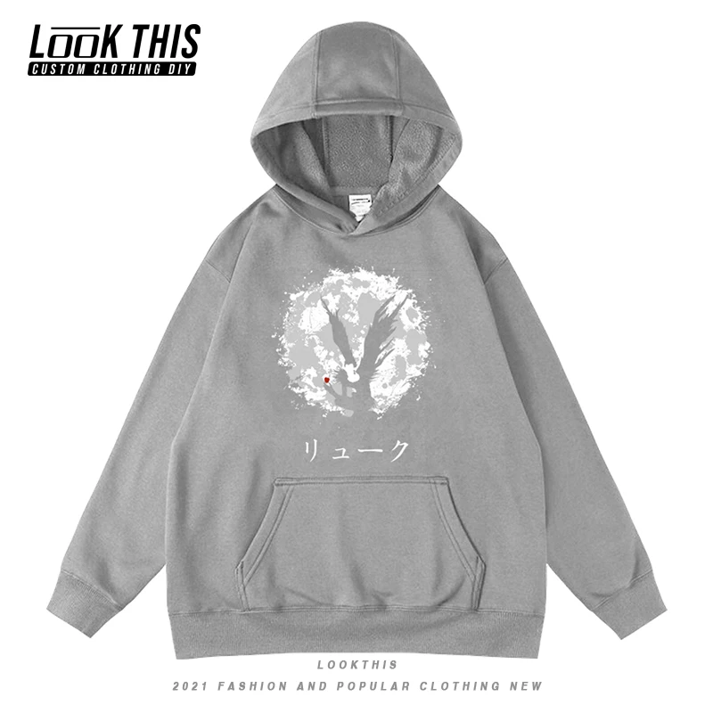 

Death Note Anime Men's Sweatshirts Tops Unisex Boys Hooded Print Pullover Manga Fleece Hoodie Long Sleeve Oversized Hoody Tops