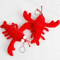 plush keychain pendant creative cartoon crayfish plush toy animal soft stuffed doll gift toy boy girl gift wj592