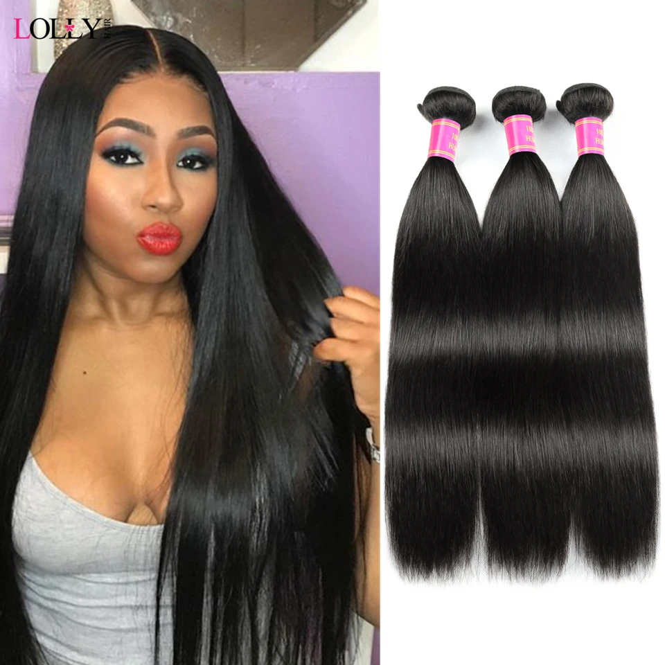 Прямые волосы Lolly пучки волос перуанпряди 100% человеческие для наращивания