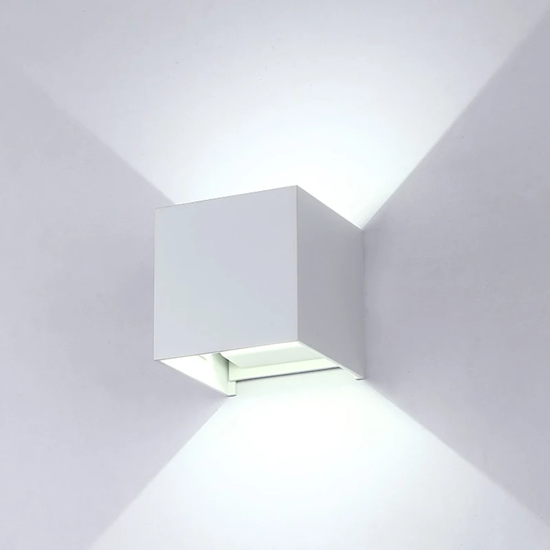 

Черный или белый корпус декоративный открытый настенный светильник IP65 современный водонепроницаемый светодиодный настенный светильник д...