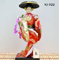 myblue 30cm kawaii japanese geisha kimono doll sculpture figurine home room decoration accessories