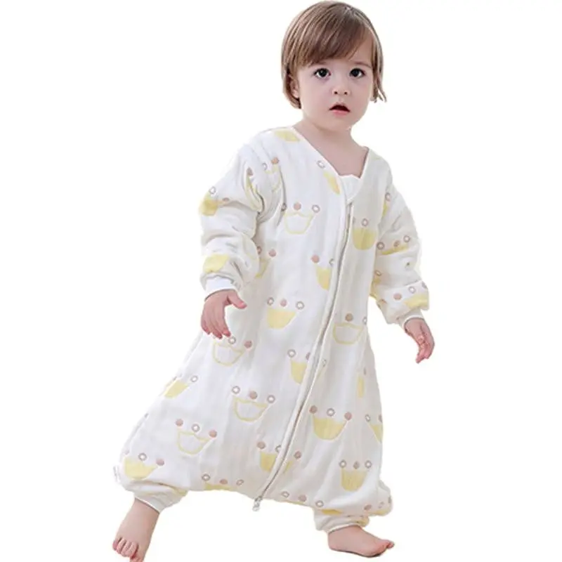 

Warm Cotton Baby Sleeping Bag For 0-5Y Old Toddler Kids Sleepsack Comfortable Gauze Blanket Pyjama Newborn Swaddle Wrap Jumpsuit