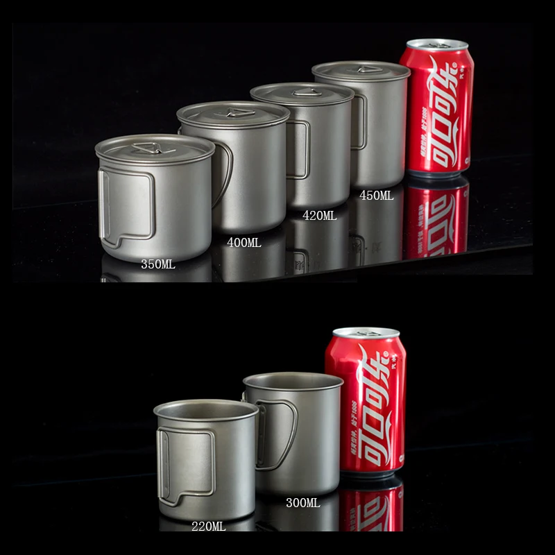 

NEW Pure Titanium Cup Ultra Light Durable Portable Foldable Healthy Titanium Cup Mug Outdoor Picnic Camping Drinking Cup 750ml
