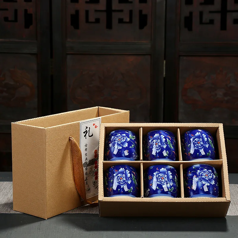 6 шт. керамическая посуда для напитков чайная китайский чайный набор кунг фу