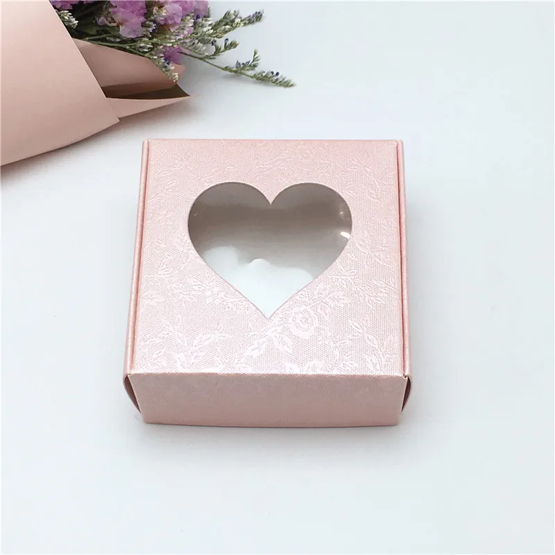 50 шт. 6,5x6,5x3 см подарочные коробки с модным принтом "Handmade with love" бумажные коробки для ювелирных изделий чехол для дисплея с индивидуальным логотипом - Цвет: C 5