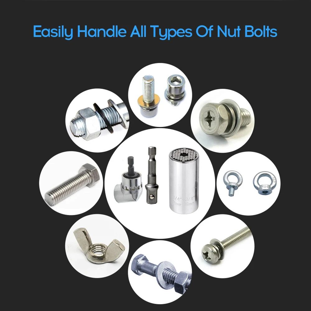 Универсальный торцевой ключ набор адаптеров для электрической дрели 7 мм 19 и 105