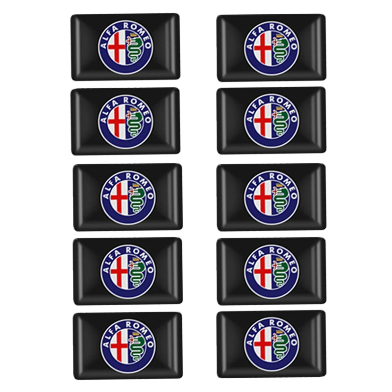 10 шт. автомобильный Стайлинг 3D украшения наклейки на ногти гербовый значок для Alfa