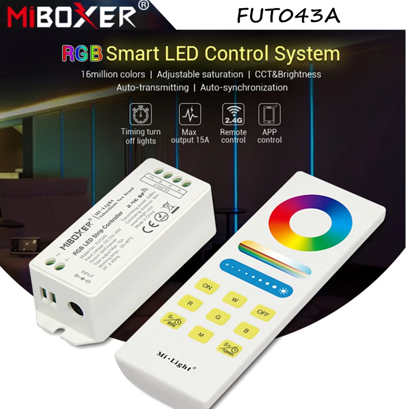 Miboxer New FUT043A DC12 24V RGB умная светодиодная система управления 15a 2 4G беспроводная