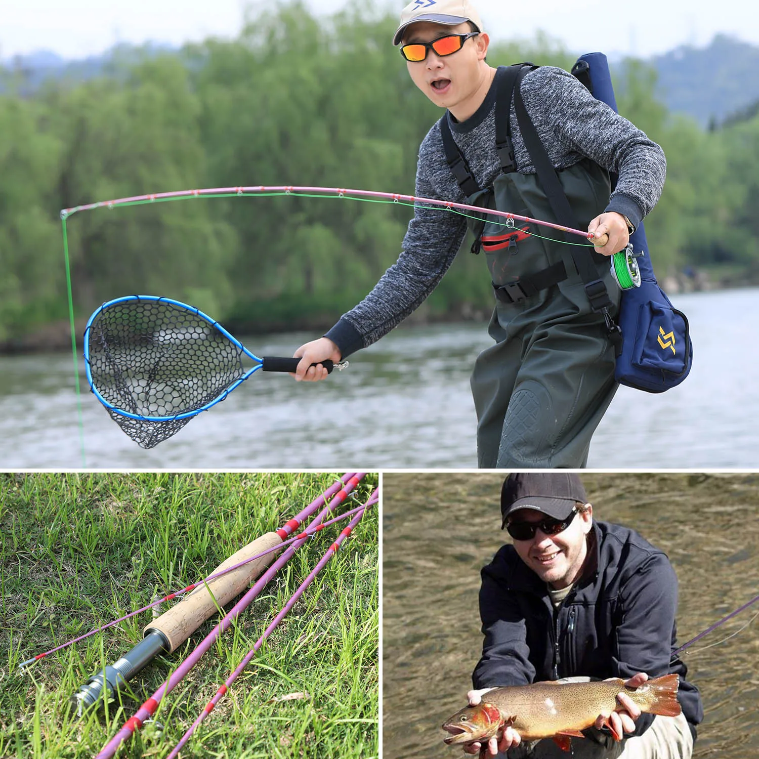 

Sougayilang 2.7M 5/6 Fly Fishing Combo Portable 4 Section Metal Handle Carbon Fiber Fishing Rod and Top Quality Fly Reel Combo