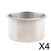 4x stainless steel recessed cup drink holder for marine boat rv camper 90x55mm