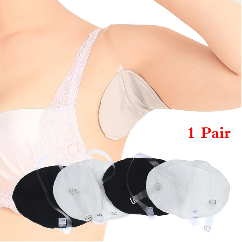 

1Pair Washable Armpit Sweat Absorbing Underarm Sweat Pads Guards Dress Perspiration Pads Shield Shoulder Absorbent Deodorant Pad