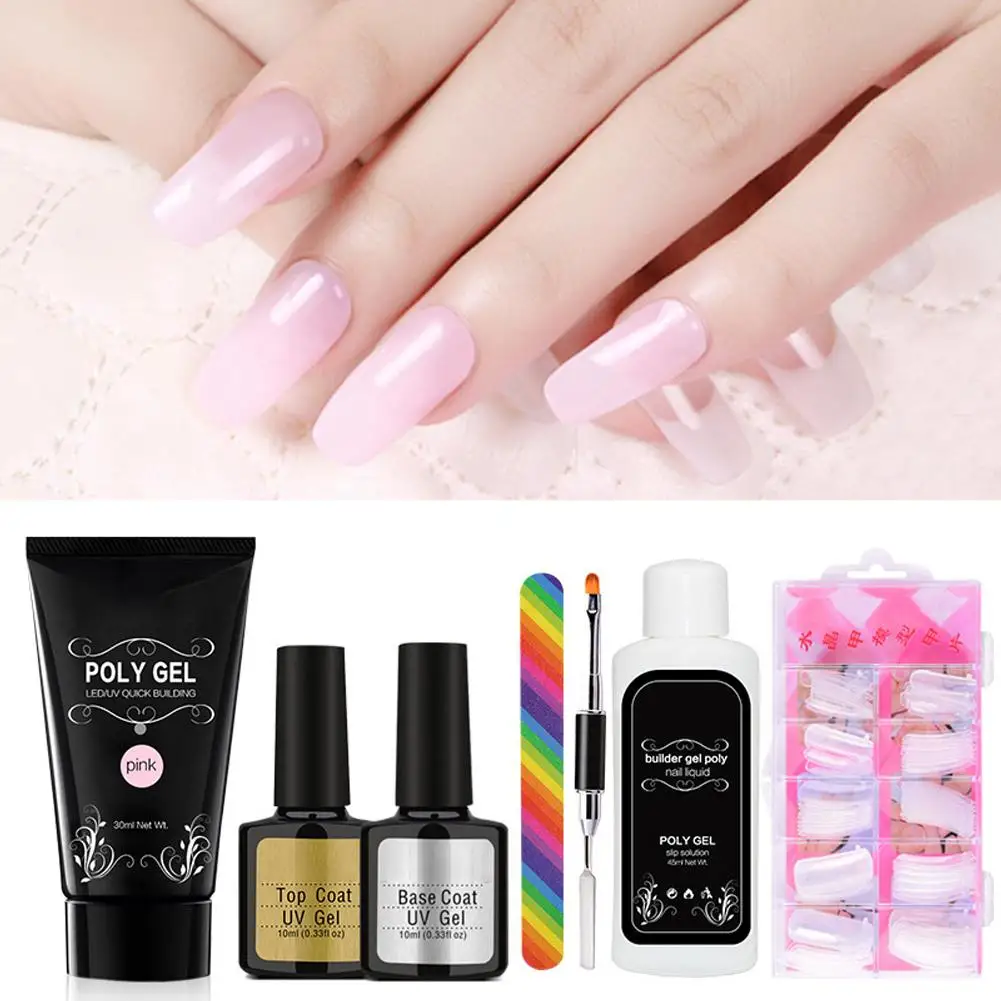 Набор для маникюра с УФ гелем базовое верхнее покрытие самостоятельного