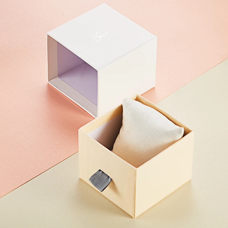 Shengke бренд отличная текстура Подарочная коробка для часов молочно белый