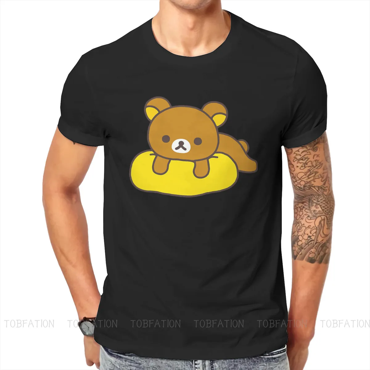 

Футболка Rilakkuma Lie, Классическая Готическая Высококачественная Мужская одежда с круглым вырезом