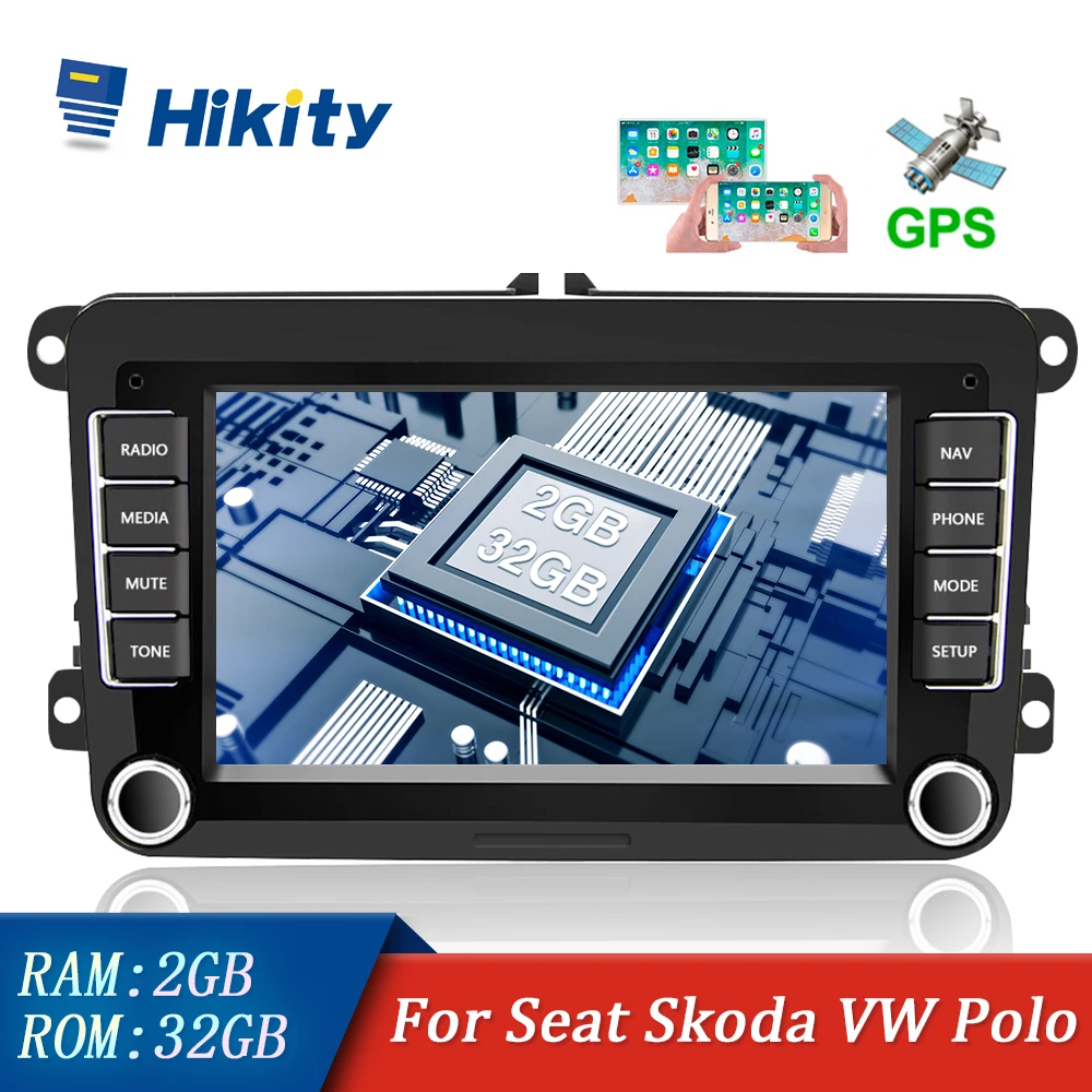 Hikity Android 8 1 2din автомобильный мультимедийный MP5 плеер дюймов GPS wifi радио автомобиль