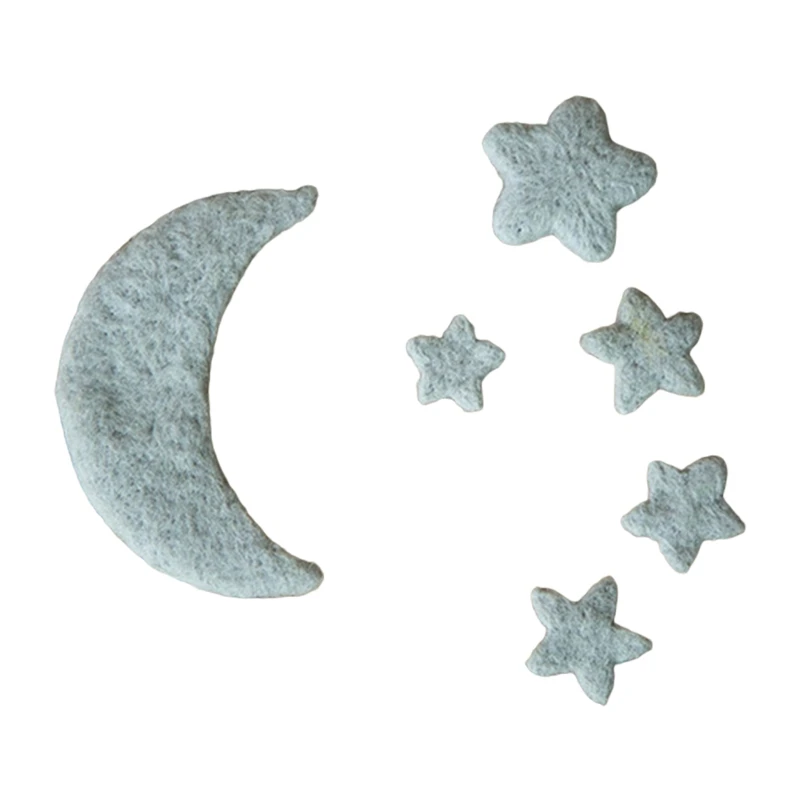 

Baby Newborn Infant Photo Shooting Photography Props Wool Felt Mini Moon Stars