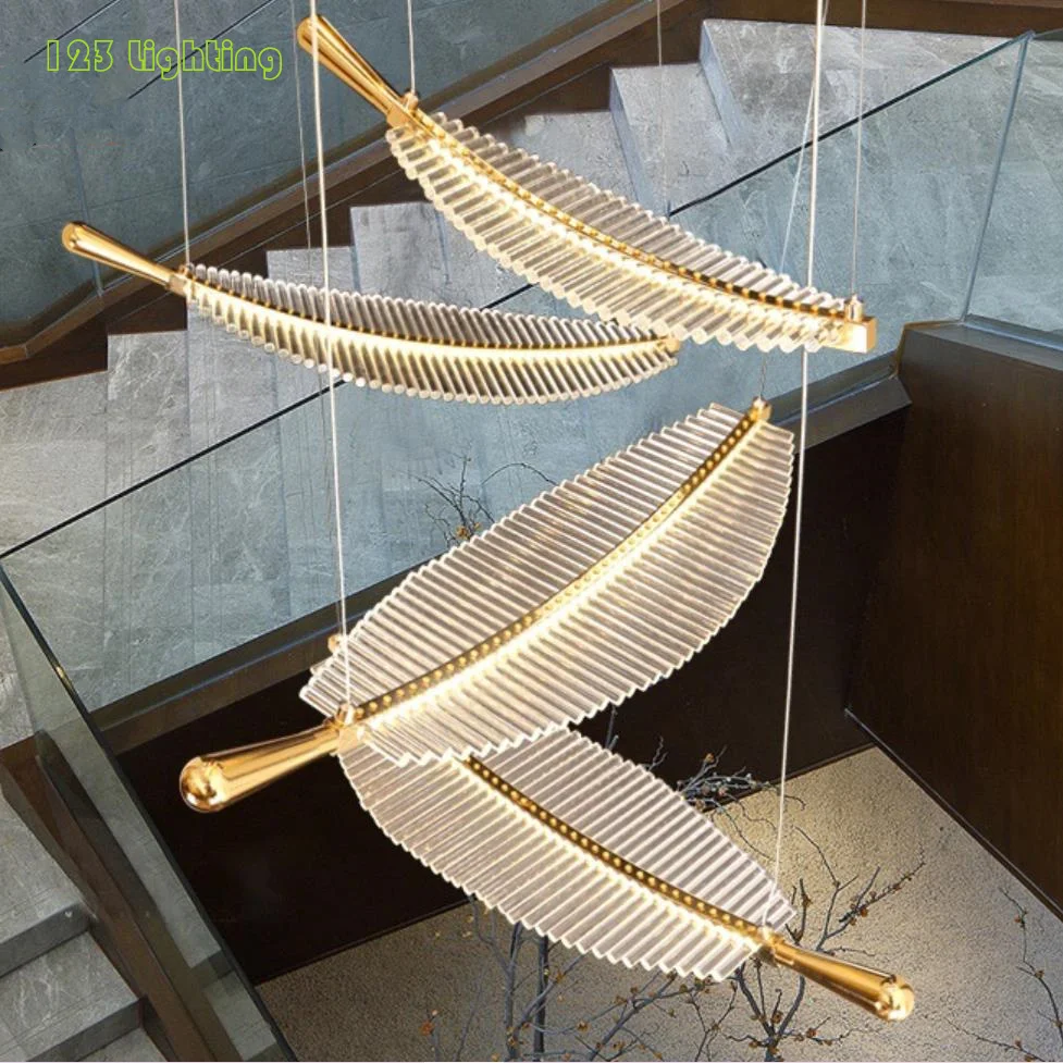 

Leaf LED Chandelier Hotel Hall Parlor Restaurant Hanglamp Art Design Home Decoration Lighting Fixtures Nordic Lamp