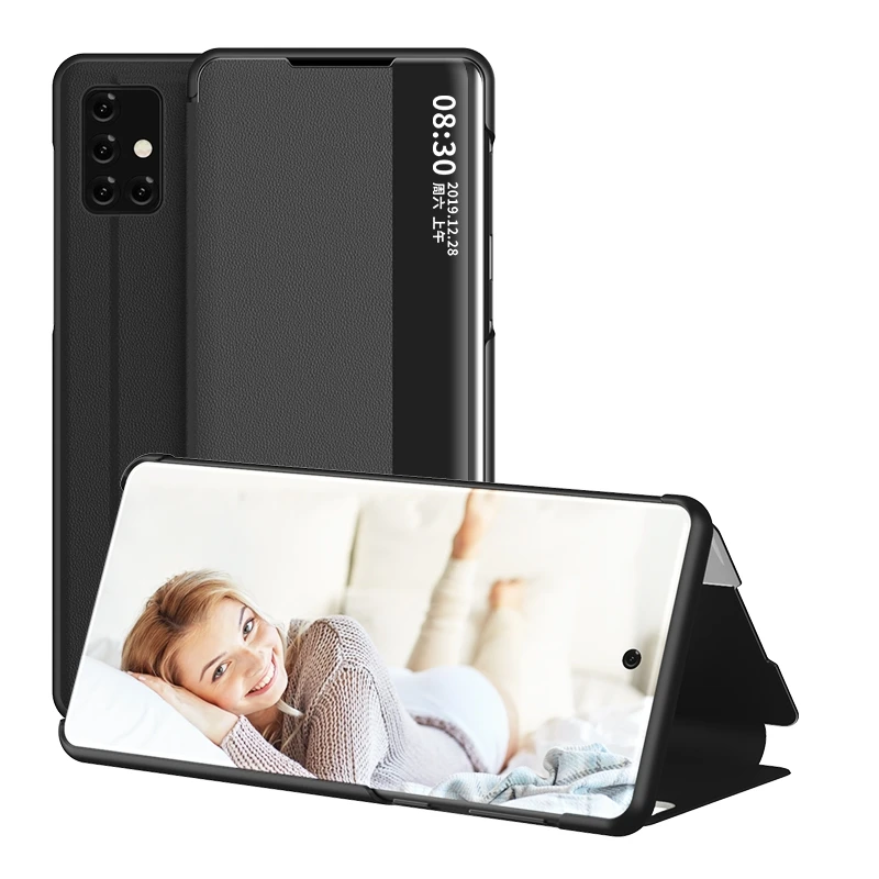 

Smart View Case For Samsung Galaxy A51 A71 Note 20 S20 Ultra Flip Cover Leather Window Phone Cases For Samsung A21S A41 A21 A01
