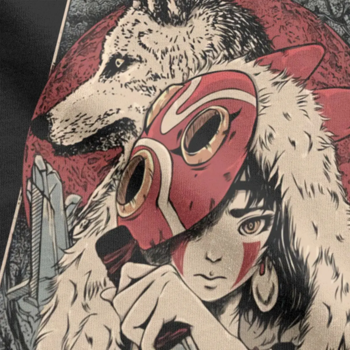 Мужская футболка принцесса Mononoke Hime аниме студия ghiспектр одежды повседневная с