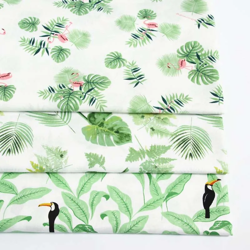 Узор в виде листьев 100% хлопковая ткань сделай сам Лоскутная одежда постельные