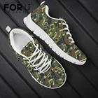 Женские кроссовки с музыкальным принтом FORUDESIGNS, летние дышащие кроссовки на плоской платформе для подростков