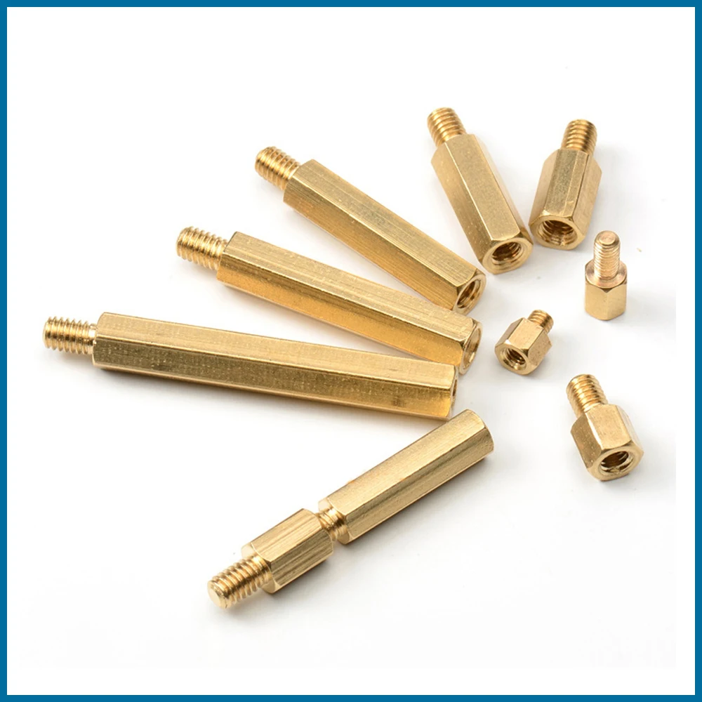 S ROBOT M3 *(5 50)+ 6 мм латунные шаговые винты с шестигранной головкой Резьбовая опора