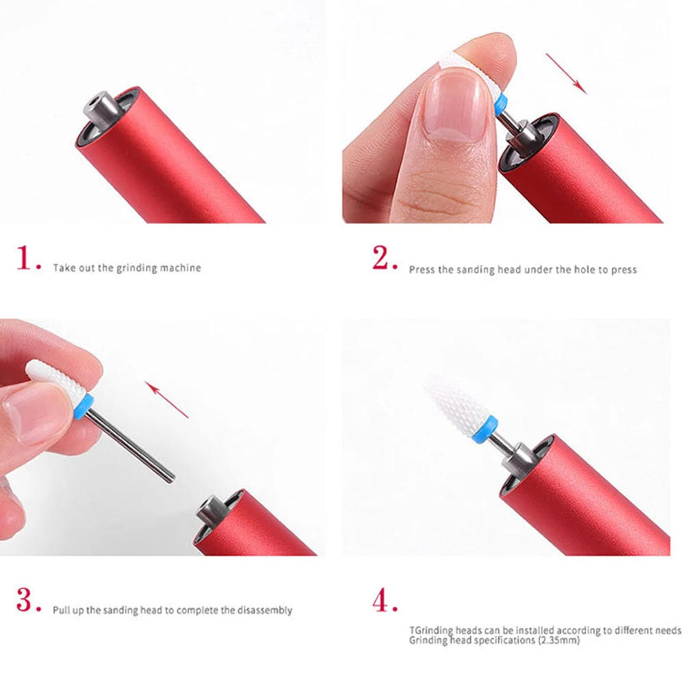 5V Портативный 320mAh USB зарядка мини электрическая дрель для ногтей педикюрная