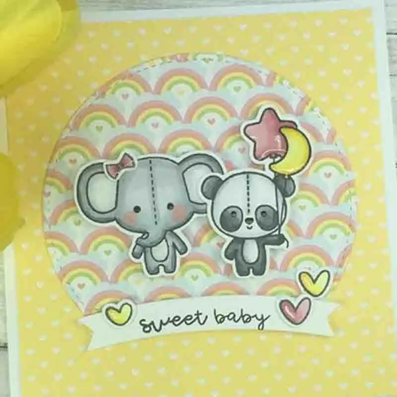 

Baby Toy Train Animals Metal Cutting Dies and Rubber Stamps Letters for Scrapbooking DIY Stencil Album Make Template Decor Craft