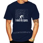 Футболка МужскаяЖенскаяМужская, Забавный астрономический телескоп с надписью I Need My Space, Топ в стиле Харадзюку