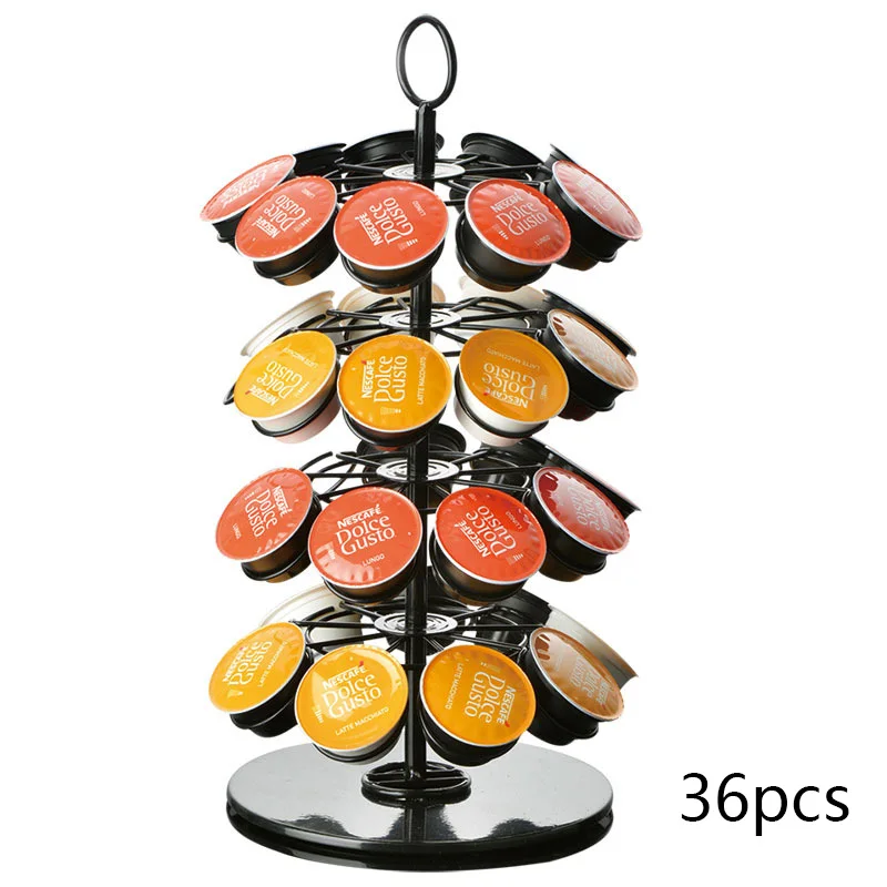 Роторная Капсульная башня стенд практичный держатель для капсул с кофе стойка