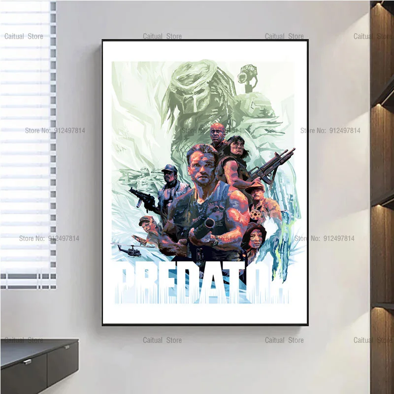 Классические кинопостеры и принты Alien vs Predator XENOMORPH картина маслом на холсте