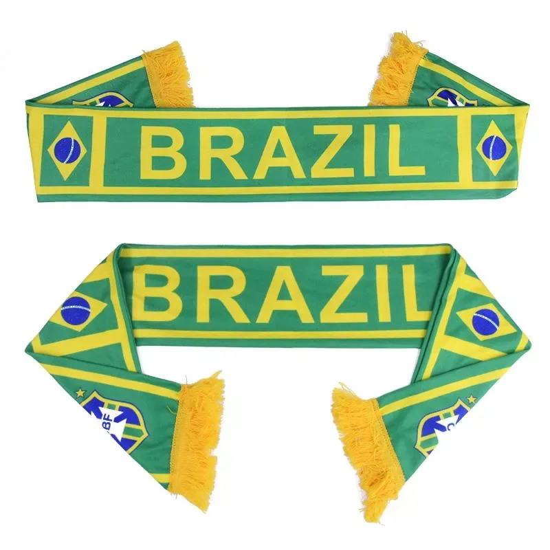 Шарф сборной по футболу с логотипом на заказ Кубок мира Шарфы для футбольных