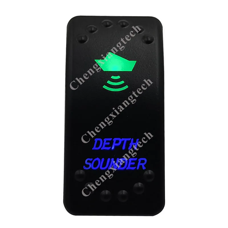 20 шт./лот автомобильная лодка морская 5 штифтов вкл. Зеленый и синий светодиодные