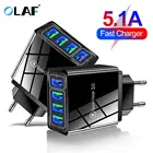 Olaf 4U USB зарядное устройство с поддержкой быстрой зарядки 3,0 для iPhone 13 12 11 Pro Max Huawei Xiaomi Sansung 3.1A Быстрая зарядка USB A зарядка