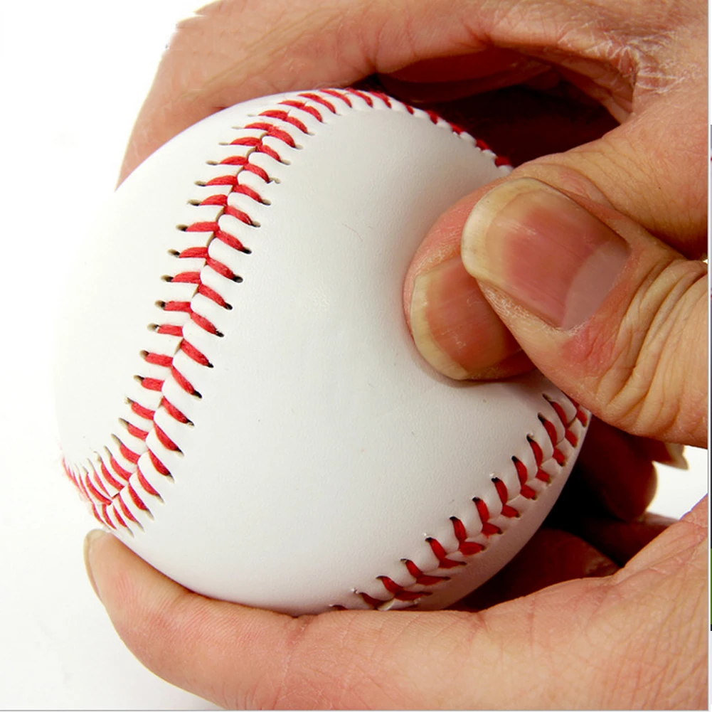 Высококачественный белый Бейсбол из мягкой кожи 9 дюймов ручной работы ПВХ