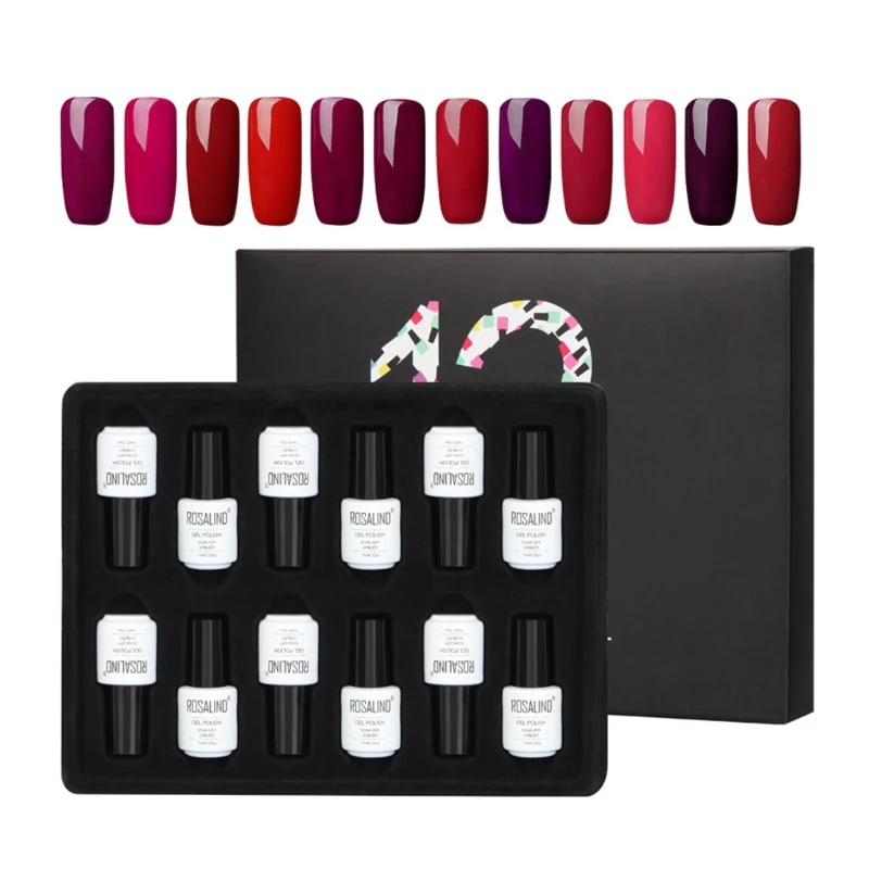 R3MF Комплект гель лаков для ногтей удаляющийся замачиванием 12 Цветов 7 мл Все