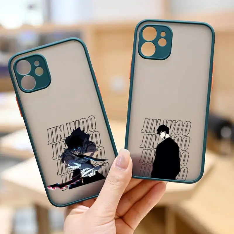 

Solo Leveling Phone Case For iPhone 12 11 Mini Pro XR XS Max 7 8 Plus X Matte transparent White Cover