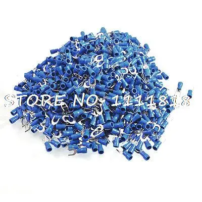 

SV2-5 Fork Type Pre Insulated Wiring Terminals Blue 1000pcs for AWG 16-14
