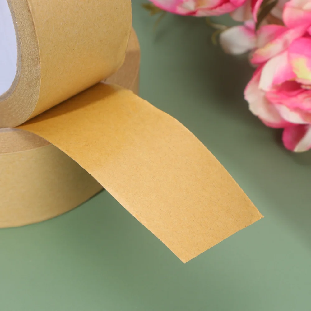 

5Pcs Kraft Paper Tapes Color Decorative Stickers Simple Tape Gift Packaging Band for DIY Craft (50mm Wide x 25m Long)