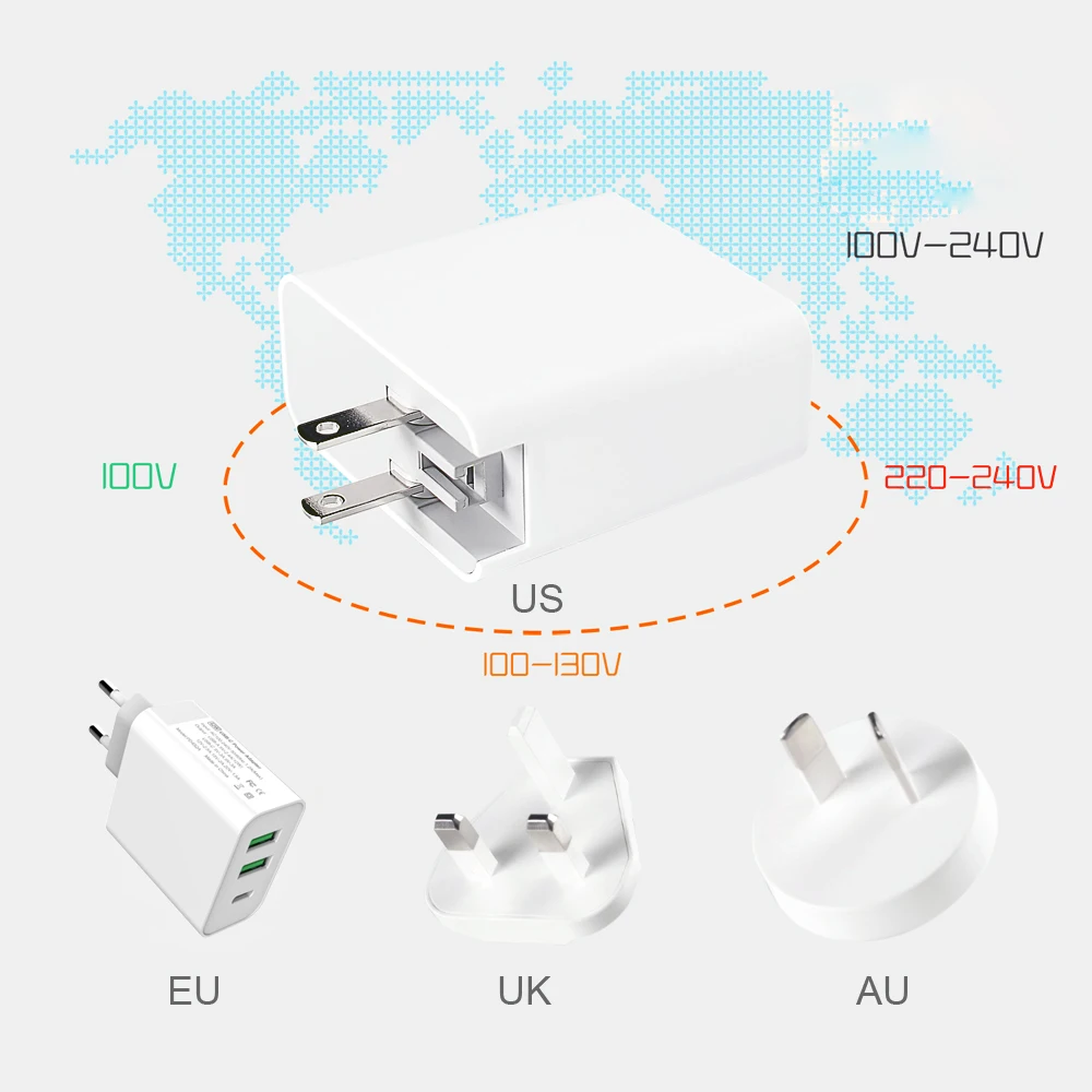 60 Вт TYPE-C USB-C зарядное устройство, PD30W QC3.0 зарядное устройство для huawei USB-C ноутбуки MacBook Pro/Воздушный iPad Pro iPhone 11/x/8 s9/s10/note9