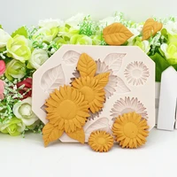 flower resin silicone mold kitchen baking tool diy cake chocolate fondant moulds daisy lace dessert pastry decoration