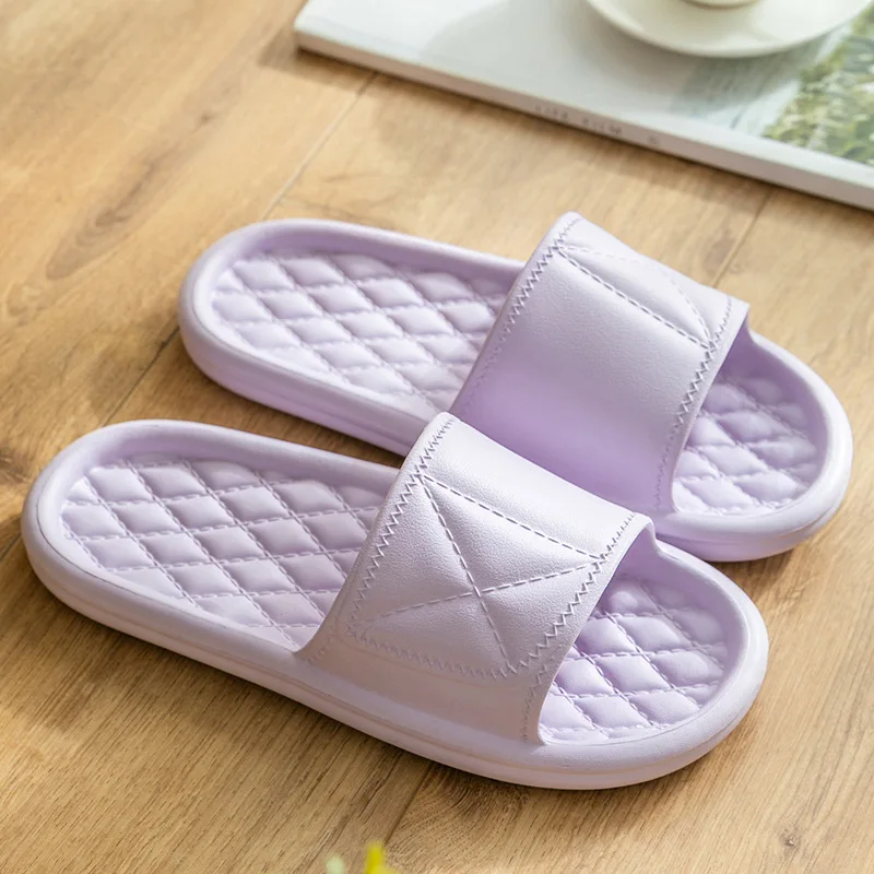 

New Women Summer Slippers Thick Bottom Indoor Home Slides House Bathroom Non-Slip Soft Massage Sole Cool Slippers