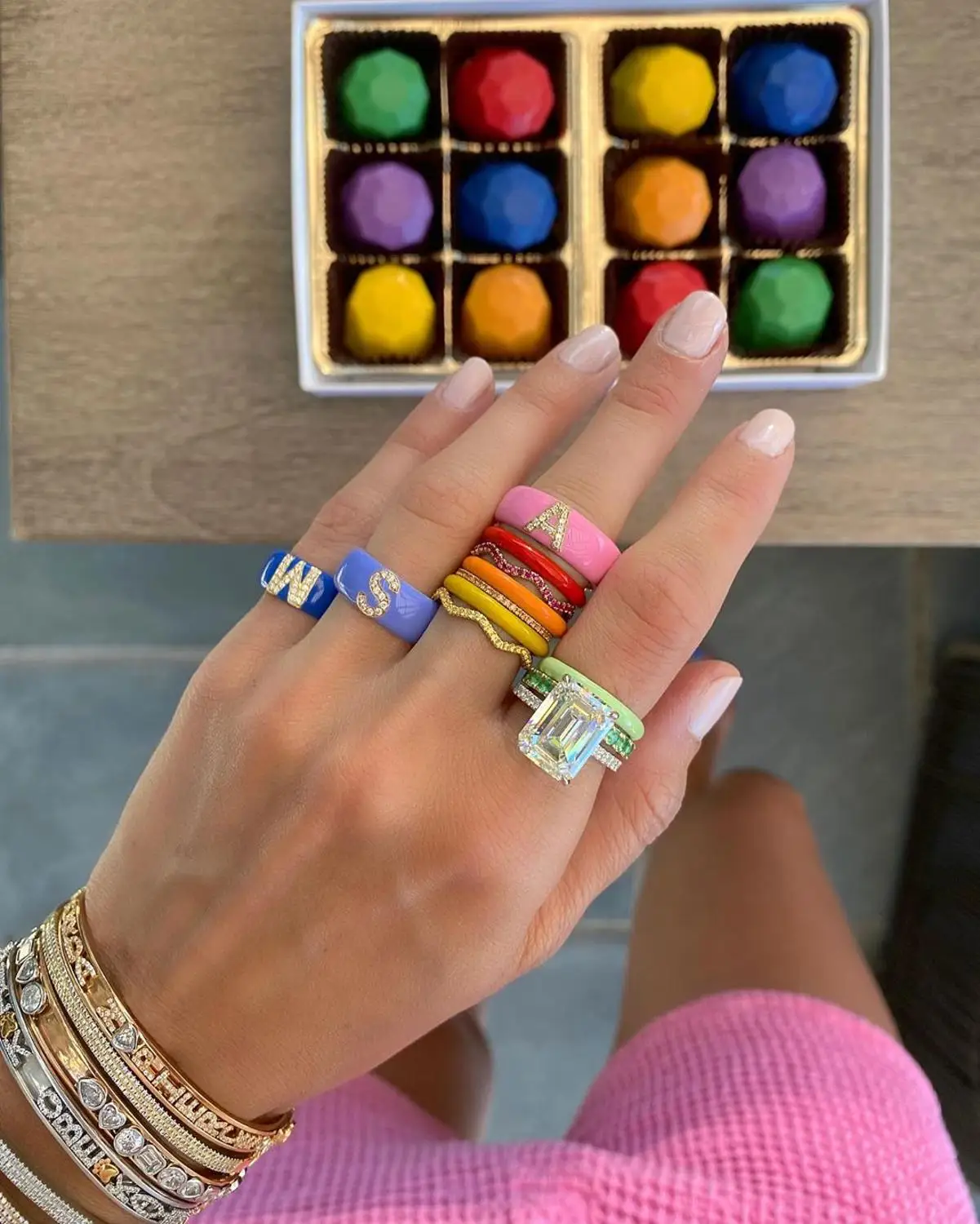 Индивидуальный Inital 26 алфавит DIY письмо A-Z Мода Обручальное кольцо для женщин