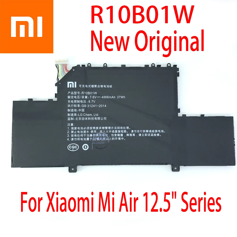 Новый оригинальный ноутбук Xiaomi Mi Air 12 5 4886 мАч R10B01W R10BO1W аккумулятор 7 6 В 37Wh |