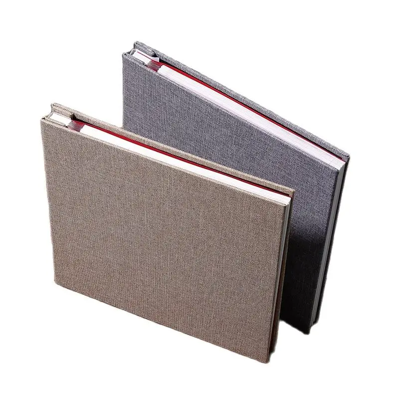 16-Inch Retro Cloth Cover Album Large Capacity Handmade DIY Viscose Photo Album 200 Photos Scrapbooking Creative Photobook Gifts