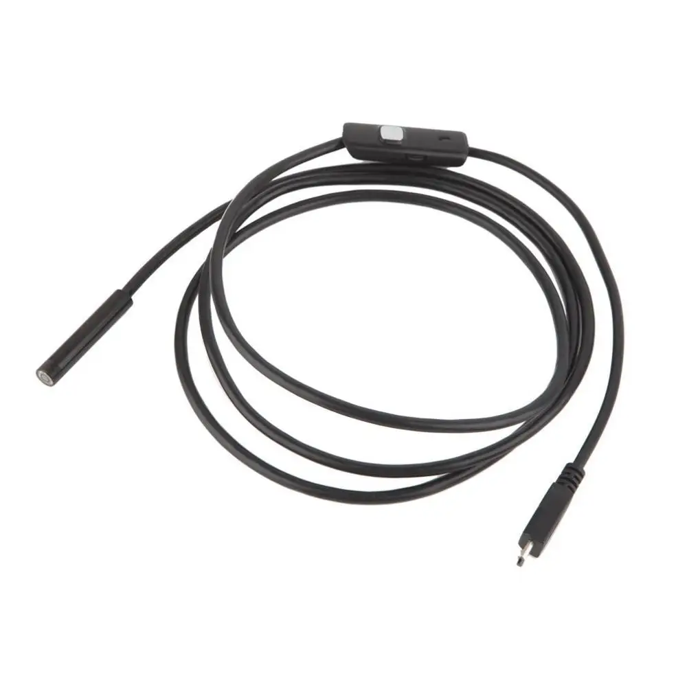 Черный 6 светодиодный кабель объектива 7 мм водонепроницаемый мини USB