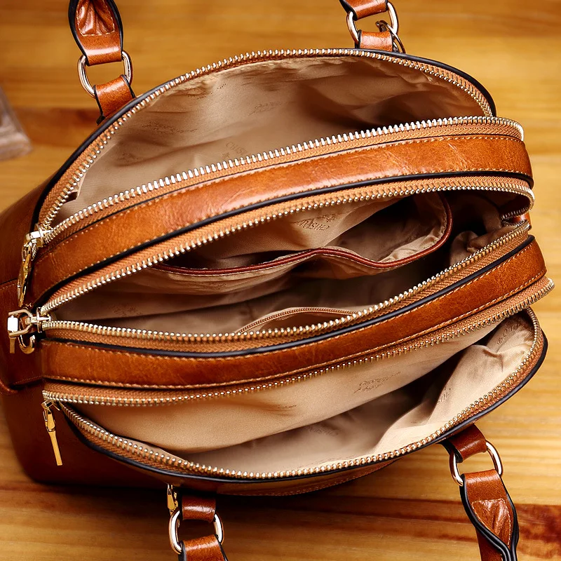 

High Quality Women's Genuine Leather Handbags Fashion Soft Tote Shell Bags Women Shoulder CrossBody Bags For Women